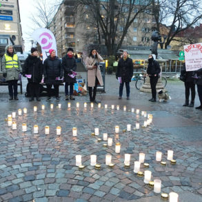 Ljusmanifestation, foto Emma Persson