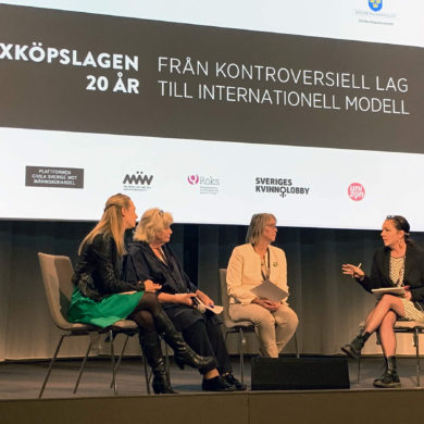 Roks uppmärksammar sexköpslagen. Foto Ghita Huldén