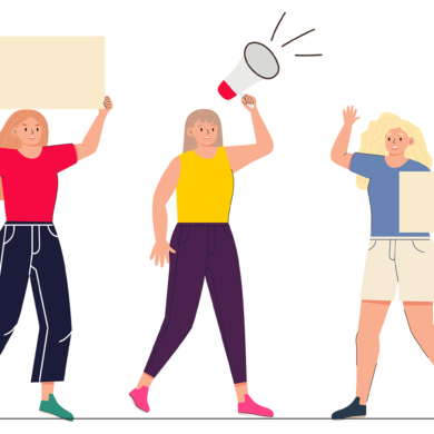 Tjej- och kvinnoträff, illustration Freepik.