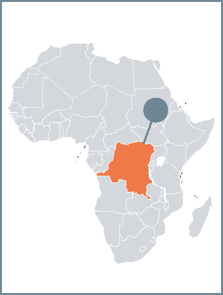 Demokratiska Republiken Kongo, karta iStock