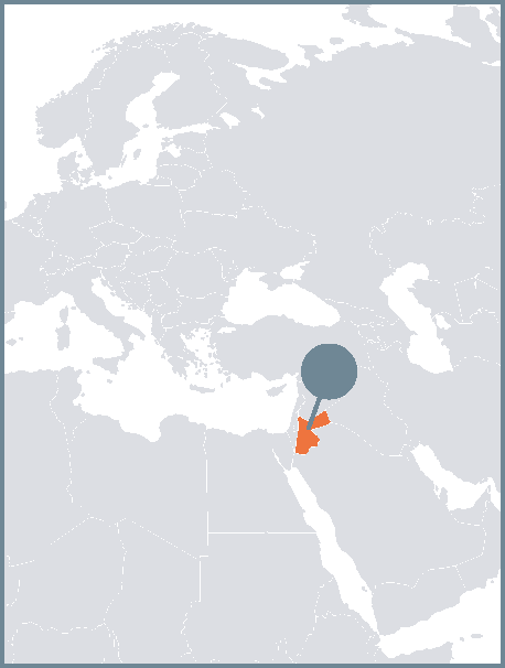 Jordanien, karta iStock
