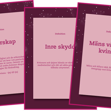 Metodkort från Kvinnohuset i Västerås